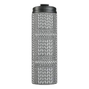 Bouteilles Isothermes Tasse thermique GRISE Tricot envers et endroit