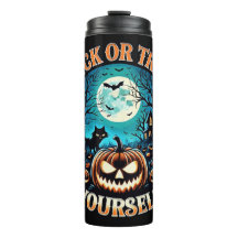Tasse Thermique Halloween Épouvantable - Farce ou 