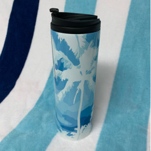 BOUTEILLES ISOTHERMES TASSE THERMIQUE INSPIRÉE DE LA PLAGE ABSTRAITE