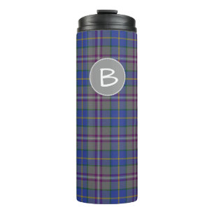 Bouteilles Isothermes Tasse Thermique Monogrammée à Motif Tartan Clan Ba