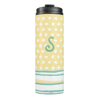 Bouteilles Isothermes Tasse Thermique Monogrammée Points et Rayures
