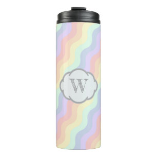 Bouteilles Isothermes Tasse Thermique Pastel Arc-en-ciel Vagues