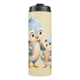 Bouteilles Isothermes Tasse Thermique Petits Oiseaux Bleus Mignons Frère