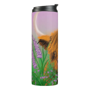 Bouteilles Isothermes Tasse Thermique Prairie de Lavande Vache des Highl