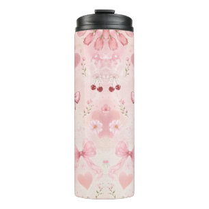 Bouteilles Isothermes Tasse Thermique Rose Florale Mignonne avec Anse