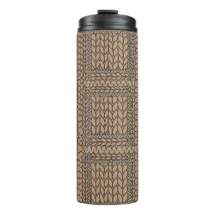 BOUTEILLES ISOTHERMES TASSE THERMIQUE TRICOT ENVERS TAN