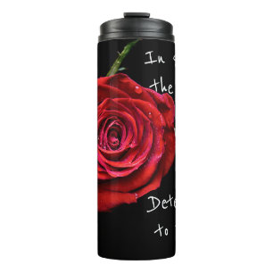 Bouteilles Isothermes Tasse tournante Rose rouge malgré les probabilités