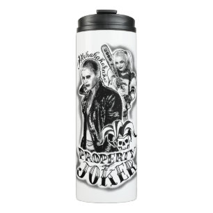 Bouteilles Isothermes Tatouage d'aerographe de joker et de Harley du