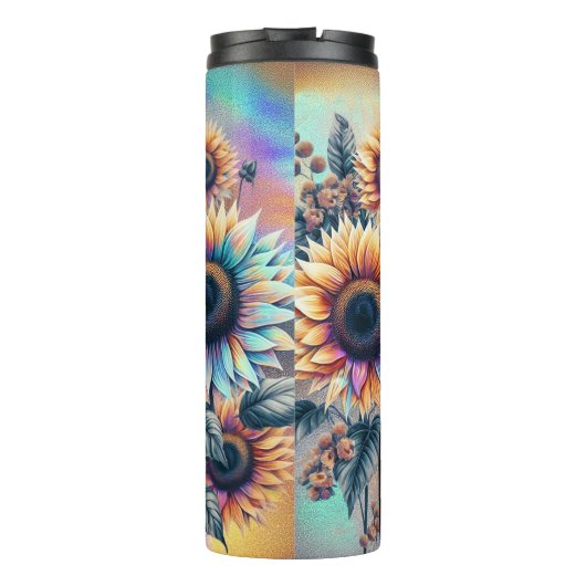 Bouteilles Isothermes Tatouage Tournesol léopard Cool de café (Dos)