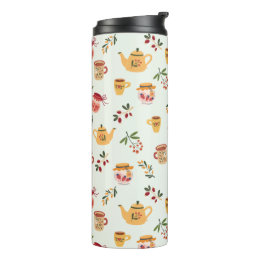 Bouteilles Isothermes Tea Time Motif sans faille