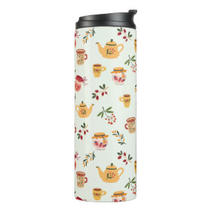 Bouteilles Isothermes Tea Time Motif sans faille