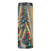 Bouteilles Isothermes Teal Gold Festive Train Snowy Forest (Dos)