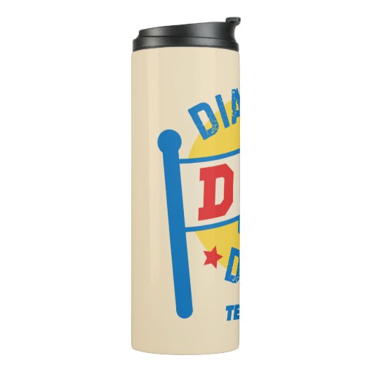 Bouteilles Isothermes Ted Lasso | Diamond Chiens Pennant Graphisme (Tourné sur la gauche)