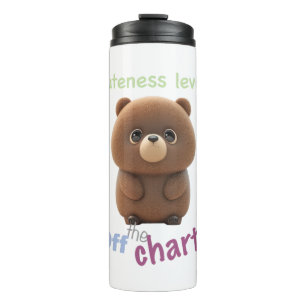 Bouteilles Isothermes Teddy Bear Cuteness Level Mignonne Adorable Funny
