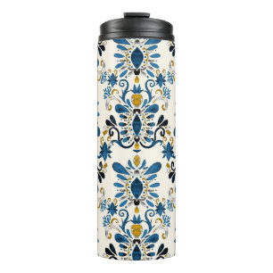 Bouteilles Isothermes teinture à cravate Ikat, aquarelle tribale