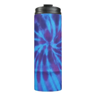 Bouteilles Isothermes Teinture Bleu Turquoise violet coloré Motif Hippie