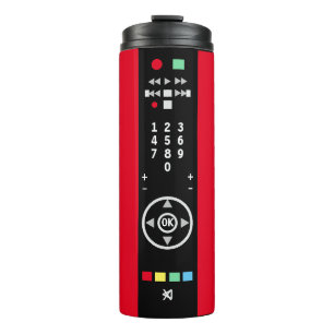 Bouteilles Isothermes Télécommande TV drôle rouge noir