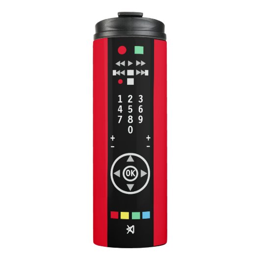 Bouteilles Isothermes Télécommande TV drôle rouge noir (Devant)