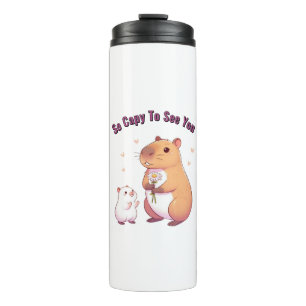 Bouteilles Isothermes Tellement Capy De Vous Voir – Art De Capybara Mign