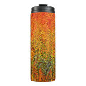 Bouteilles Isothermes "Tempête neurale" Orange jaune Abstrait (Devant)