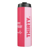 Bouteilles Isothermes Tendance Bold rose et rouge fille 30e anniversaire (Devant)