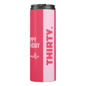 Bouteilles Isothermes Tendance Bold rose et rouge fille 30e anniversaire (Dos)