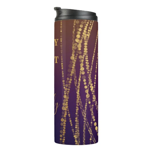 Bouteilles Isothermes Tendance Sparkling Golden Burgundy Joyeux 16 Anniv (Tourné sur la droite)