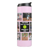 Bouteilles Isothermes Tennis 7 Photo collage Pink nom de l'équipe (Tourné sur la gauche)