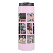Bouteilles Isothermes Tennis 7 Photo collage Pink nom de l'équipe (Dos)