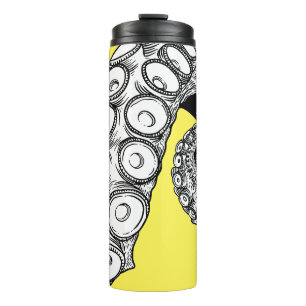 Bouteilles Isothermes Tentacle Octopus de couleur jaune clair