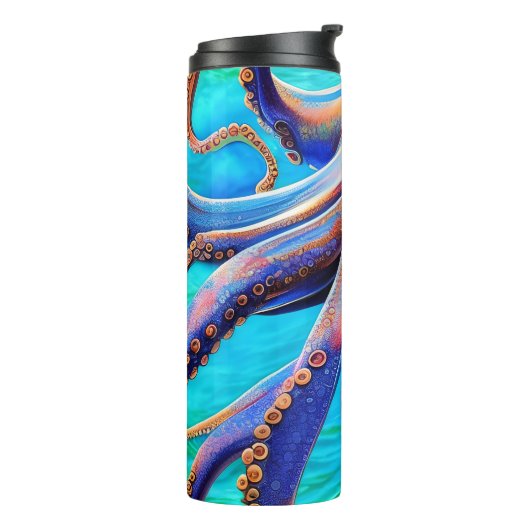 Bouteilles Isothermes Tentacles octopiques bleus Kraken (Tourné sur la gauche)