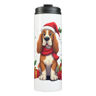 Bouteilles Isothermes Tenues de Noël drôles de chien Basset Hound Chapea