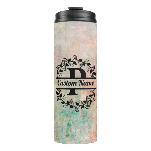 Bouteilles Isothermes Termo P Floral Monogram Letter (Devant)