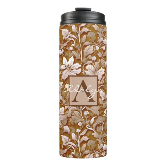 Bouteilles Isothermes Terracotta Burnt Orange Boho botanique moderne (Devant)