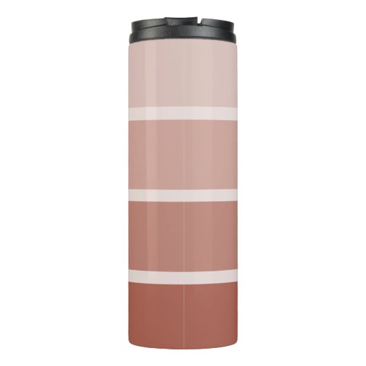 Bouteilles Isothermes Terracotta neutre | Ombre Stripes avec script (Dos)