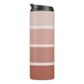 Bouteilles Isothermes Terracotta neutre | Ombre Stripes avec script (Tourné sur la droite)