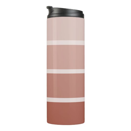 Bouteilles Isothermes Terracotta neutre | Ombre Stripes avec script (Tourné sur la droite)