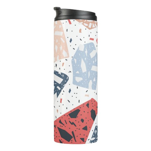 Bouteilles Isothermes Terrazzo floor marble seamless hand drawn pattern (Tourné sur la droite)