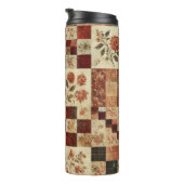 Bouteilles Isothermes Terre cuite Patchwork Quilt Rustique Boho Floral (Tourné sur la droite)