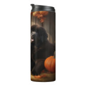 Bouteilles Isothermes Terre-Neuve Chiot Automne Citrouille de plaisir (Tourné sur la droite)