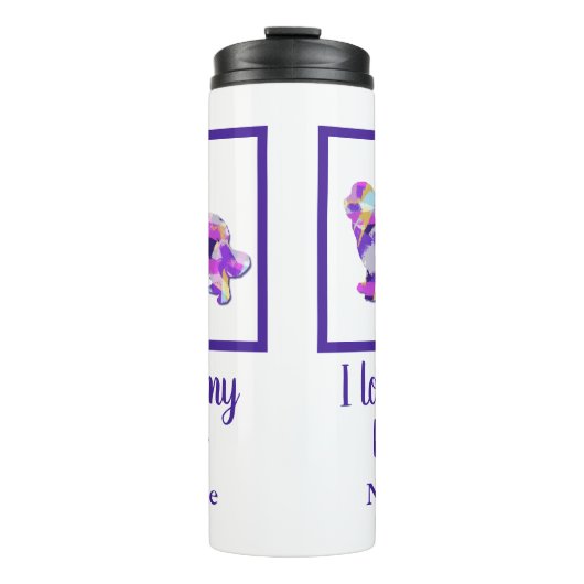 Bouteilles Isothermes Terre-Neuve-et-Labrador Silhouette de Chien de New (Devant)