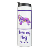 Bouteilles Isothermes Terre-Neuve-et-Labrador Silhouette de Chien de New (Tourné sur la droite)