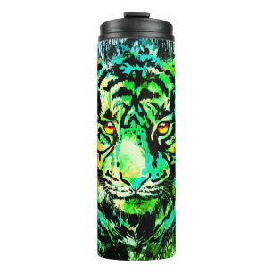 Bouteilles Isothermes Tête de tigre verte Tiger Tiger Tumbler Thermal