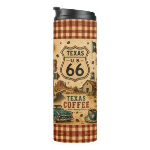 Bouteilles Isothermes Texas Route 66 Tasse de café pour road trip