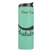 Bouteilles Isothermes Texte de kangourou de l'Australie et culbuteur (Tourné sur la gauche)