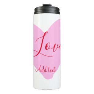 Bouteilles Isothermes Texte de la Saint-Valentin amour cœur rose rouge n