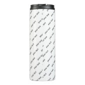 Bouteilles Isothermes Texte extensible personnalisable Blanc et noir mod (Dos)