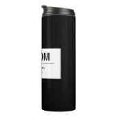 Bouteilles Isothermes Texte modifiable moderne en gras | Noir & Blanc (Tourné sur la droite)