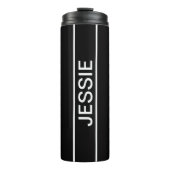 Bouteilles Isothermes Texte personnalisable | Bold Modern Black & White (Devant)