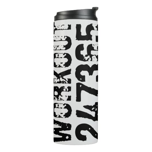 Bouteilles Isothermes Texte usé et rayé Workout 247365 noir (Tourné sur la gauche)